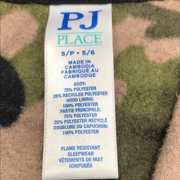 The PJ Place One-Piece Pyjama – Size Small (5–6 Years) – Green Camo - Picture 2 of 7